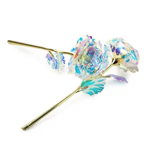 Cheap Price Gift Galaxy Rose in Gift Box Long Stem 24k Rose For Valentines Day