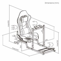 Cockpit de simulation de course LRS23-BS01 économique avec siège, châssis en acier réglable, simulateur de course pour Logitech & Fanatec