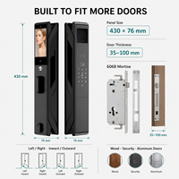 Serrure de porte intelligente multi-langues à verrouillage automatique, reconnaissance biométrique par veine palmaire et visage, pour Airbnb, bureau, usine, vente directe