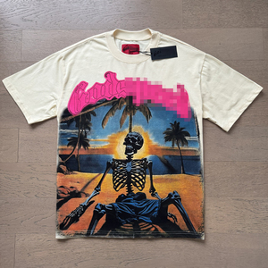T-shirt Oversize da Uomo a Maniche Corte in Cotone 100% con Stampa Vintage Termotrasferibile, Stile Streetwear, Alta Qualità, Lavorazione a Maglia Anti-Pilling - Product Image 2