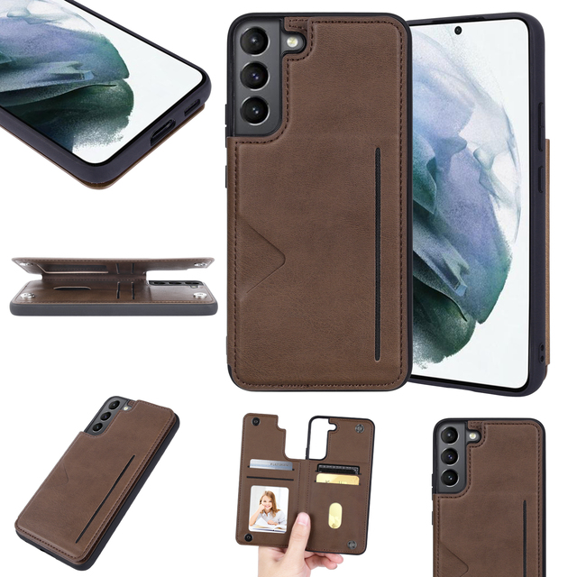 For Samsung Galaxy S22 5G Wallet Case for Women and Men Leather Magnetic Flip Phone Case with Credit Card Holder