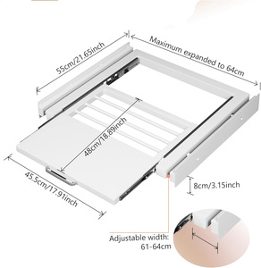 Avec étagère coulissante Système universel de suspension intermédiaire pour machines à laver et sèche-linge Capacité de 15 kg Pack de vente par correspondance - Product Image 4