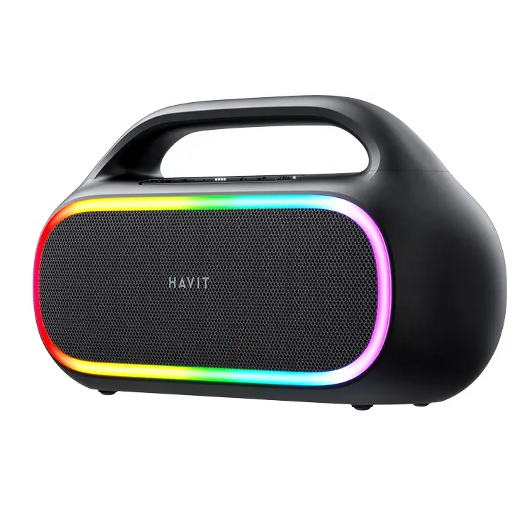 Sk862Bt Havit Water Proof Big Speaker Outdoor Music Stereo Rgb Led Boombox Outdoor Wireless Portable Speaker With Handle