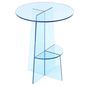 Acrílico multicolor claro pequeña <span class=keywords><strong>mesa</strong></span> redonda de 15mm de espesor - Product Image 1