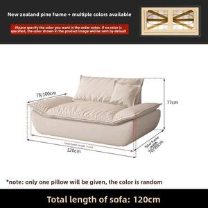Sofá de velero de fila recta de tela minimalista italiana, estilo crema Simple moderno para apartamento pequeño para sala de estar - Product Image 5