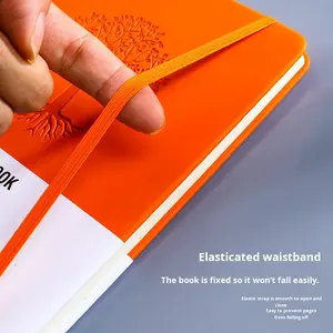 Cuaderno Personalizado A5 de Cuero PU con Correa, Páginas Gruesas, Páginas Interiores Personalizables para Registro de Reuniones de Negocios - Product Image 4