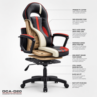 Chaise de jeu ergonomique à dossier haut, mécanisme d'inclinaison papillon, accoudoirs rembourrés, chaise de bureau pivotante en cuir PU