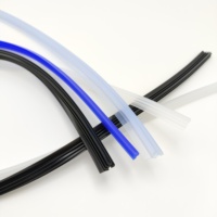 Bande de silicone extrudée personnalisée en U pour profilé d'étanchéité en caoutchouc pour portes de douche en verre Service de coupe de fenêtres