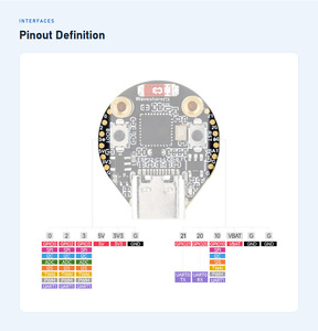 บอร์ดพัฒนาหน้าจอ IPS LCD ทรงกลมขนาด 0.71 นิ้ว ความละเอียด 160*160 บนพื้นฐาน ESP32-C3 อินเทอร์เฟซ SPI รองรับ WiFi 2.4GHz และ BLE5 สำหรับ IoT LV - Product Image 3