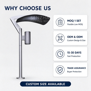 Lámpara de Jardín LED de Acero Inoxidable Personalizada, IP65 Impermeable, Moderna, para Caminos, con Sensor Opcional, para Parques y Plazas - Product Image 3