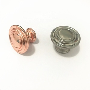 Foshan CX762 Zinc Hardware Cupboard Kitchen Decor <strong>Drawer</strong> Cabinet Brush Nickel / <strong>Rose</strong> <strong>Gold</strong> Round <strong>Knob</strong> - Product Image 4