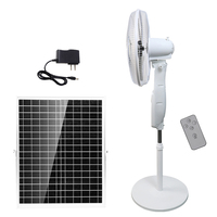 Moteur extérieur 12v DC Panneau solaire 16 "Ventilateur debout avec chargement d'urgence