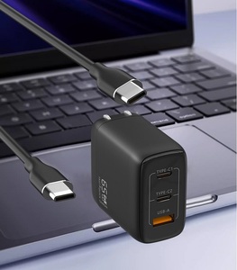 Chargeur mural USB C GaN 65W 3 ports Adaptateur d'alimentation rapide PD QC3.0 pour téléphone, ordinateur portable, tablette - Product Image 4