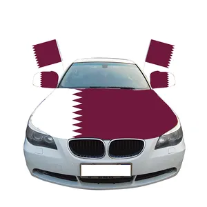 Customized Logo And Country Flag Printed Elastic Car Hood Flag