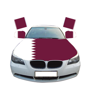 Özel logo ve ülke bayrağı baskılı elastik araba kaput bayrağı