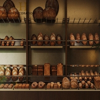 Vitrine à pain personnalisée en bois massif, comptoir de présentation de pâtisseries en métal facile à nettoyer, vitrine de boulangerie pour la vente au détail