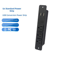Multiprise de bureau standard US avec prises intégrées, idéale pour table de chevet, canapé, mobilier de bureau, multiprise USB avec protection contre les fuites