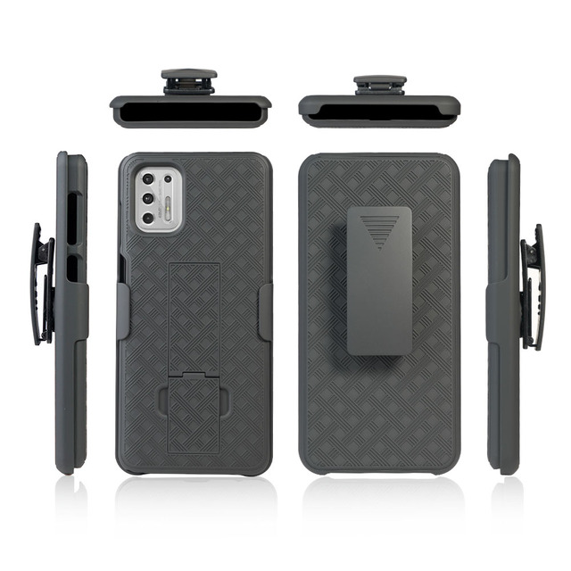 Hybrid 2 in 1 360 Full Cover Protective Shockproof Phone Case for Moto G Stylus 2021 Holster Belt Clip Back Cover