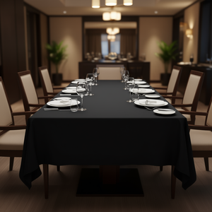 Db 4 Ft <b>Rectangle</b> Spandex <b>Tablecloth</b> Wrinkle Resistant For Hotel Use White Classic Solid Pattern - Product Image 2