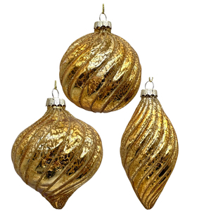 Décoration de Noël artisanale et écologique Dongfeng, moderne, en <span class=keywords><strong>verre</strong></span> rouge vin et gris, motif oignon, cœur, météore, pentagramme, sérigraphié - Product Image 1