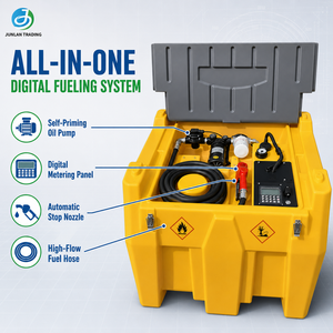 Réservoir de transfert de carburant en plastique à grand débit <span class=keywords><strong>automatique</strong></span> 240L-600L avec pompe auto-amorçante et <span class=keywords><strong>pistolet</strong></span> de ravitaillement pour diesel et essence - Product Image 1