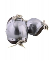 En gros, Paire de protège-genoux en acier poli, faits main, au design d'armure, artisanat métallique gothique, accessoire de costume, produit pour les clients