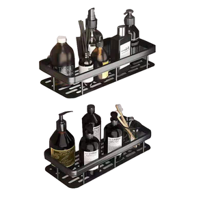 Étagère de douche murale de style moderne pour salle de bain et <span class=keywords><strong>cuisine</strong></span> Étagère d'angle en <span class=keywords><strong>aluminium</strong></span> à prix réel avec panier de rangement en acier - Product Image 4
