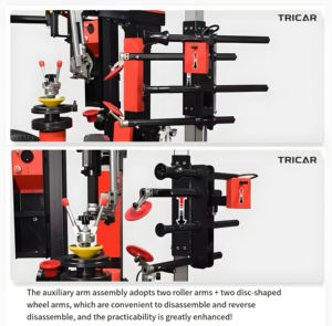 Machine à changer et équilibrer les pneus automatique Tricar en promotion avec certification CE et équilibreuse de roues intégrée - Product Image 3