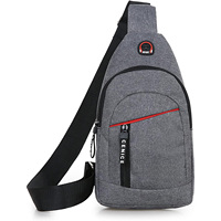 À la mode hommes grande capacité Polyester poitrine sac multifonctionnel extérieur épaule sac à coudre fermeture éclair élégant motif de couture