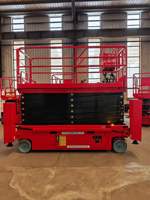 Plateforme élévatrice à ciseaux automotrice avec direction flexible, équipement de travail en hauteur pour les déplacements sur site et les travaux de levage