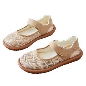 Scarpe da Donna Estive Traspiranti e Comode con Tomaia in Rete, Suola Morbida in PVC, Chiusura con Strappo, Modello Slip-On Stile Pechino Antico - Product Image 1