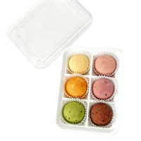 Boîtes à pâtisserie dorées de luxe, 9 cavités, emballage en plastique PET pour boulangerie, mochi, muffins carrés, biscuits, assortiment de biscuits, boîte avec couvercle transparent