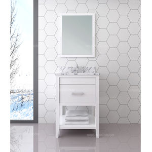 Lavabo étanche blanc <span class=keywords><strong>de</strong></span> style moderne, armoire <span class=keywords><strong>de</strong></span> <span class=keywords><strong>salle</strong></span> <span class=keywords><strong>de</strong></span> <span class=keywords><strong>bain</strong></span> à 2 portes à fermeture douce avec lavabo - Product Image 2