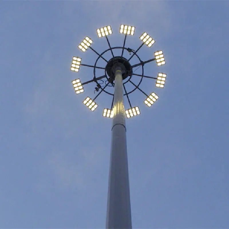 Diskon besar lampu menara surya tiang lampu led Jalan tiang lampu tinggi untuk tiang lampu tiang tinggi Populer