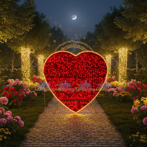 <span class=keywords><strong>OBBO</strong></span> วันหยุดแสงการออกแบบใหม่สำหรับ Led กลางแจ้งถนนตกแต่ง Motif 3D รูปหัวใจซุ้มประตูไฟ - Product Image 3