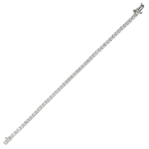 สร้อยข้อมือทองคำขาว 14K เพชรเลี้ยงในห้องปฏิบัติการ ขนาด 6.25 นิ้ว - Product Image 4
