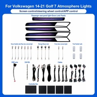 Éclairage intérieur et d'ambiance pour Volkswagen Golf 7 2018-2021, haut-parleur lumineux d'ambiance pour voiture, éclairage d'ambiance pour voiture, panneau de climatisation