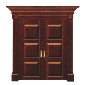 Instime lối vào chính cửa gỗ Thiết kế rắn gỗ gụ đôi nhập cũ Thế giới phong cách gỗ bên ngoài cửa gỗ cửa gỗ cho ngôi nhà - Product Image 6