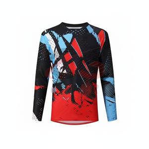 Pas cher Prix Offre Spéciale Conception Personnalisée Imprimé 100% Polyester Séchage Rapide Respirant À Manches Longues Moto Maillot De Course Pour Adultes - Product Image 1