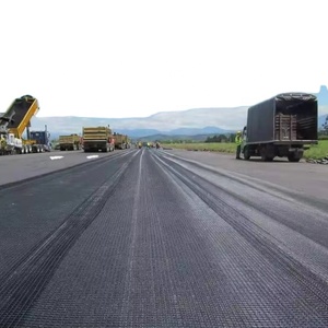 Nhà máy chất lượng cao tự dính 80kn <span class=keywords><strong>geogrids</strong></span> nhựa đường gia cố bitum lớp phủ Bazan <span class=keywords><strong>polyester</strong></span> sợi thủy tinh <span class=keywords><strong>geogrids</strong></span> - Product Image 1
