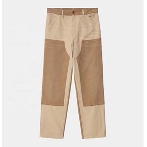 Pantalon de menuisier kaki à double genoux pour hommes Jeans de travail Pantalon cargo de <span class=keywords><strong>peintre</strong></span> bicolore personnalisé pour hommes délavé à la pierre - Product Image 2
