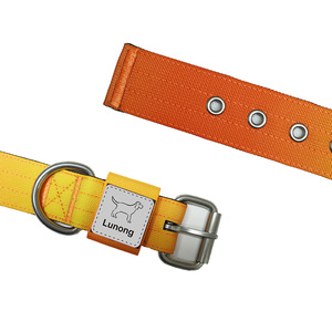 Collier pour chien personnalisé Lunong avec boucle en métal, rembourré, en nylon doux, réglable, rubans imprimés en couleur, durable - Product Image 3