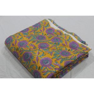 Tela 100% Algodón Sostenible con Estampado Botánico Hecho a Mano de Inspiración Vintage, Ropa Boho de la India, Pañales Artesanales, Bolsos, Cortinas - Product Image 3