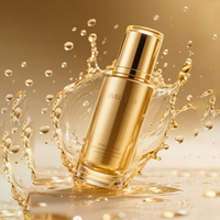 Pompe verte dégradée réutilisable personnalisée 30ml 50ml 100ml sérum de soin de la peau récipient en verre bouteilles de lotion pour le visage blanchissant l'humidité