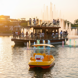 <span class=keywords><strong>Bateau</strong></span> électrique Canard à bec <span class=keywords><strong>moche</strong></span> en fibre de verre épaissie, à double pédale, pour parc aquatique, tourisme panoramique et loisirs nautiques - Product Image 3