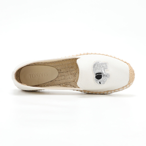Venta directa de fábrica de zapatos planos casuales y cómodos con bordados de animales adorables, <span class=keywords><strong>mocasines</strong></span> de moda, zapatos transpirables hechos a mano para <span class=keywords><strong>mujer</strong></span>. - Product Image 6
