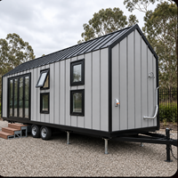 Maisonnette préfabriquée de luxe sur roues pour projets australiens, maison mobile avec cuisine, salle de bain, chambre, intérieur personnalisé, fabrication en usine