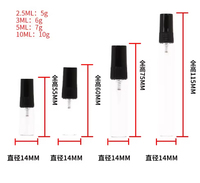 Flacon pulvérisateur de parfum en verre rechargeable de 2 ml, 3 ml, 5 ml, 10 ml, mini flacon d'échantillon de parfum, emballage cosmétique