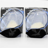 Sachet Doypack thermoscellable en PET/PE de qualité alimentaire avec fermeture éclair, impression de logo personnalisé, trou de suspension et fenêtre, pour l'emballage d'accessoires sportifs