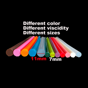 Bastoncini di colla trasparenti in EVA da 11mm-100mm per pistola incollatrice, materiale in gomma incollata, prezzo di fabbrica - Product Image 2